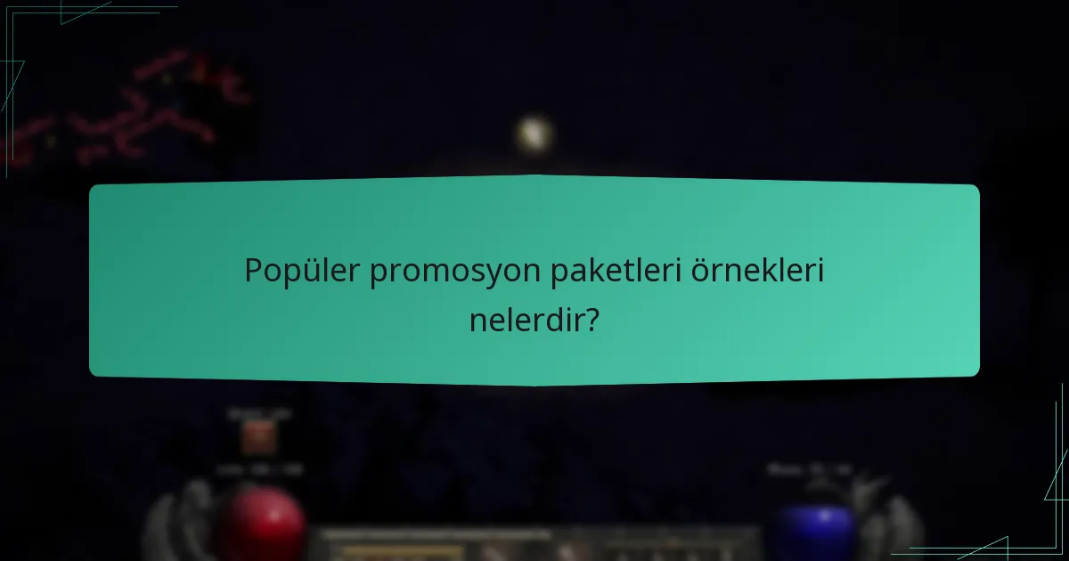 Popüler promosyon paketleri örnekleri nelerdir?